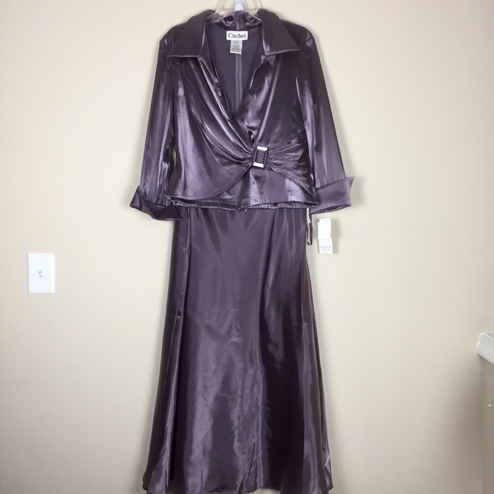 Women’s Sz 14 Cachet Skirt Top Dress Set NWT